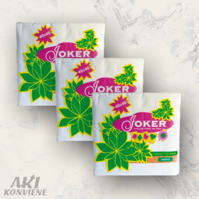 SERVILLETA BLANCA JOKER 40x40 50 UND SERVILLETA BLANCA JOKER 40x40 50 UND