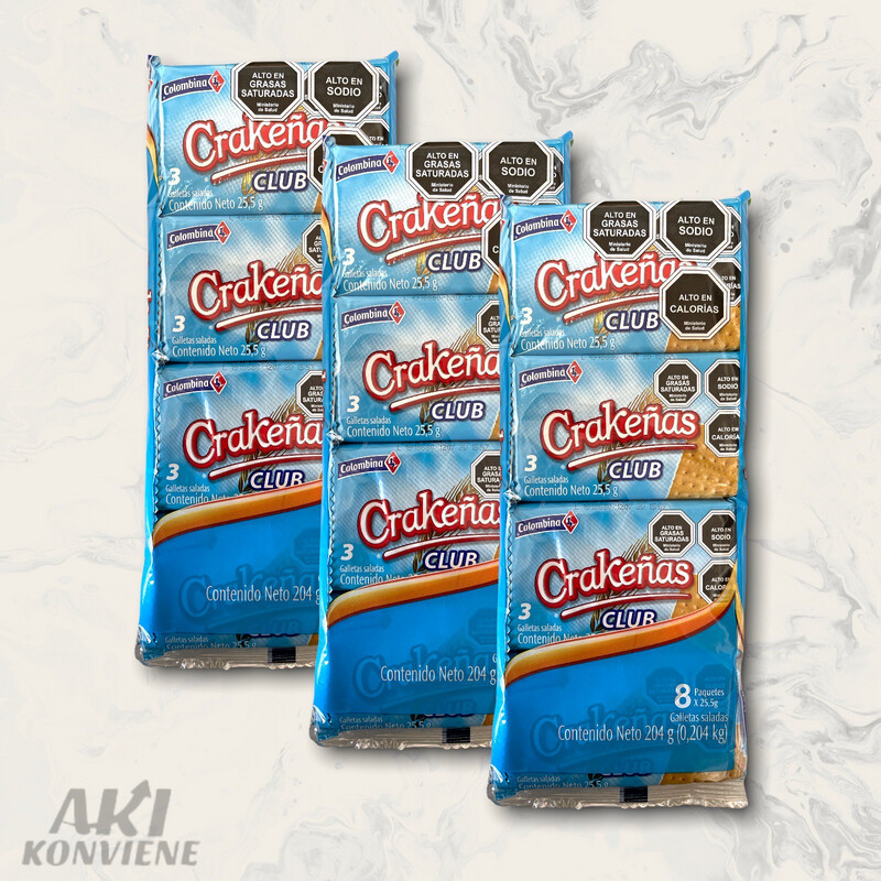 CRAKEÑAS CLUB COLOMBINA 8 PAQUETES
