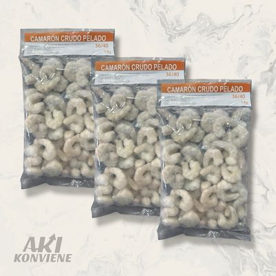 CAMARONES 36/40 CRUDO, PELADO. KILO