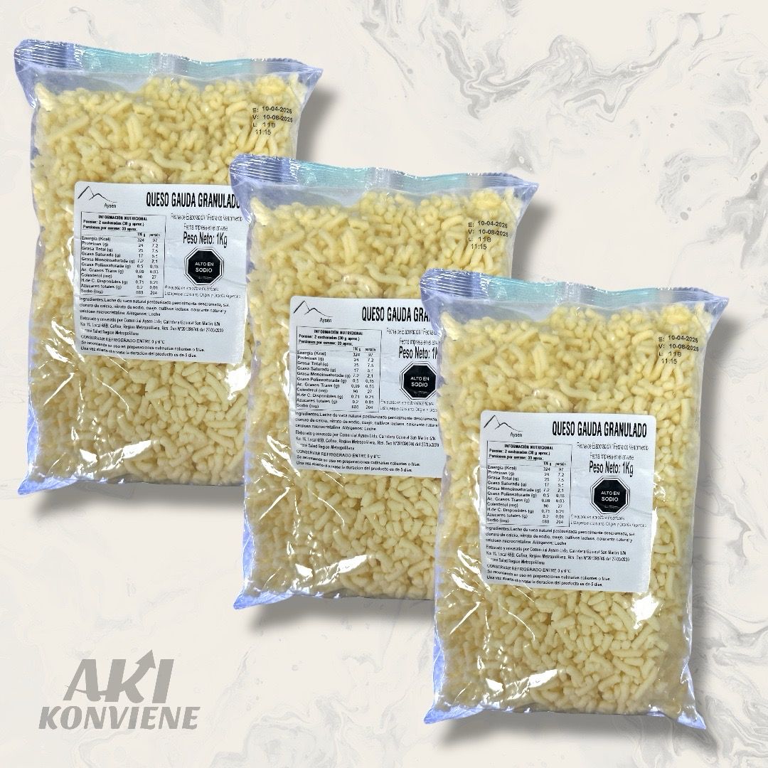 QUESO GAUDA GRANULADO 1 KG QUESO GAUDA GRANULADO 1 KG