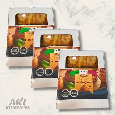 PIZZA ROLLS JAMÓN Y QUESO 6 UNIDADES