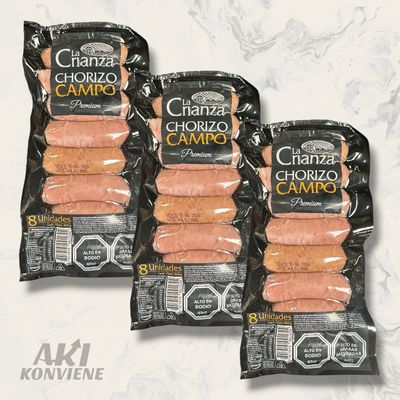 CHORIZO DE CAMPO PREMIUM PACK 8 UNIDADES