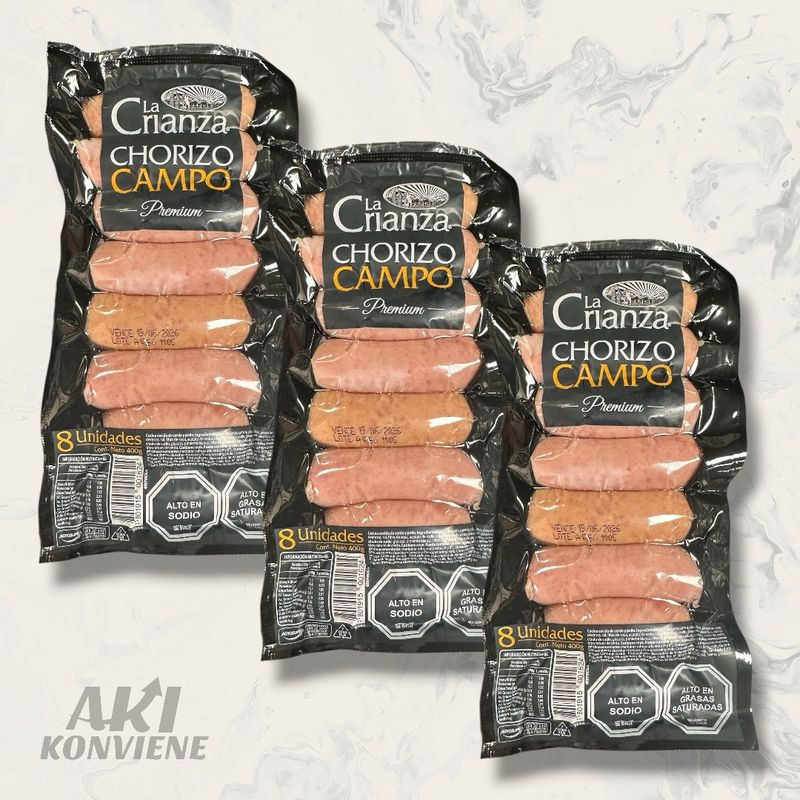CHORIZO DE CAMPO PREMIUM PACK 8 UNIDADES