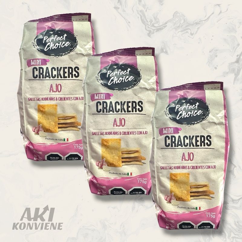 GALLETA MINI CRACKERS AJO 175 G
