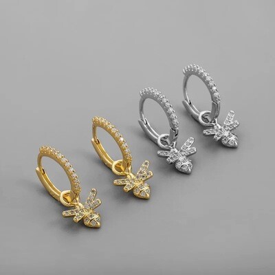 Bee Earrings - 925 sterling silver