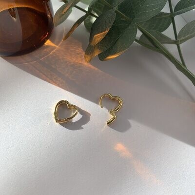Heart Earrings - 925 sterling silver