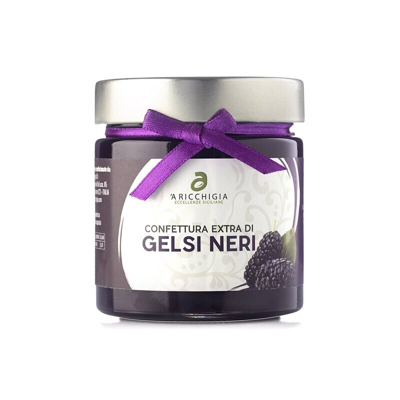 Confettura extra di gelsi neri di Sicilia 240g s/conservanti