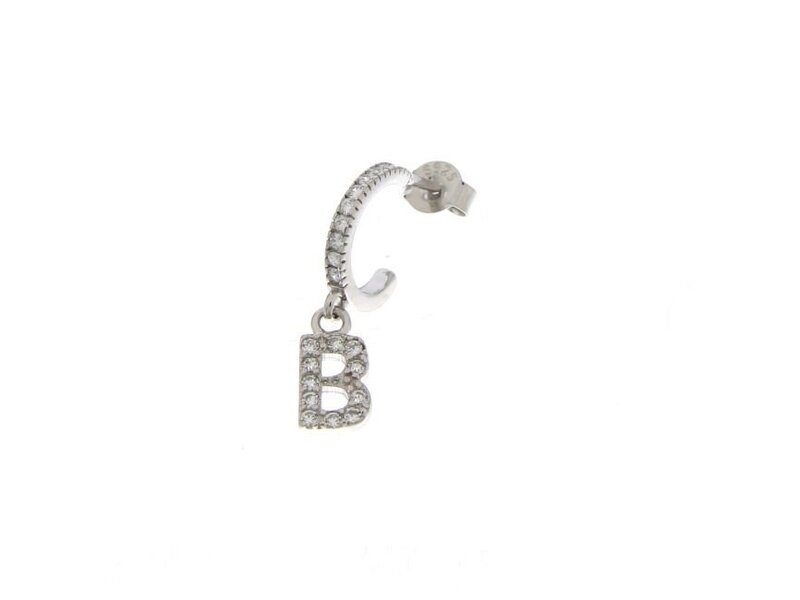 Orecchini in argento 925 e zirconi disponibili dalla A alla V
