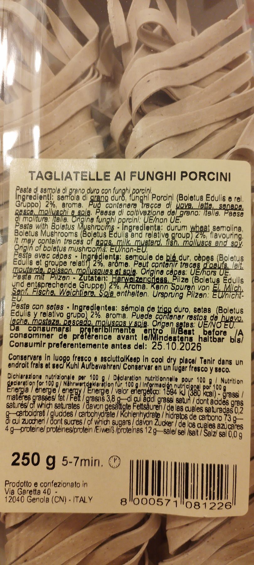 Tagliatelle ai funghi porcini