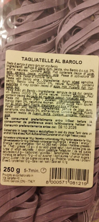 Tagliatelle al Barolo