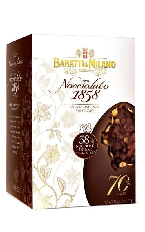 Uovo nocciolato 70%cacao 370gr.  s/glutine