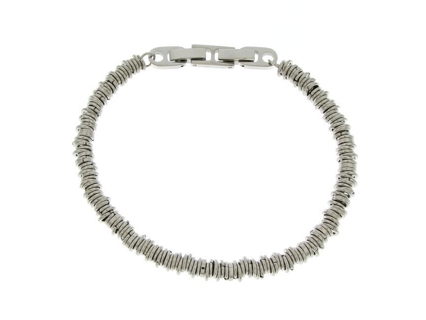 Bracciale "rondelline" in acciaio 316 L cm 22