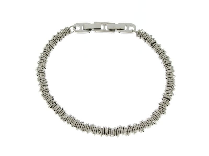 Bracciale "rondelline" in acciaio 316 L cm 22