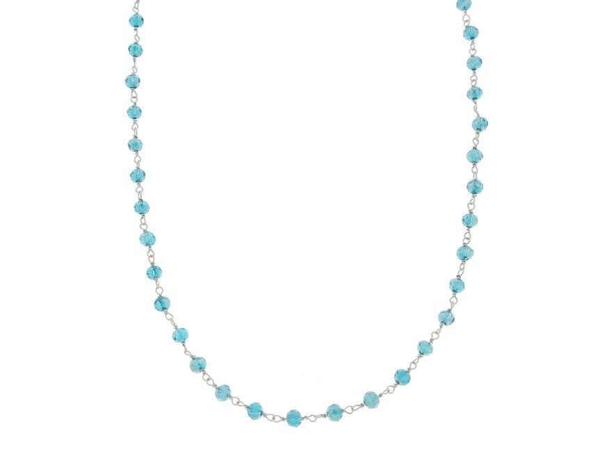 Catena rosario argento 925 rodiato