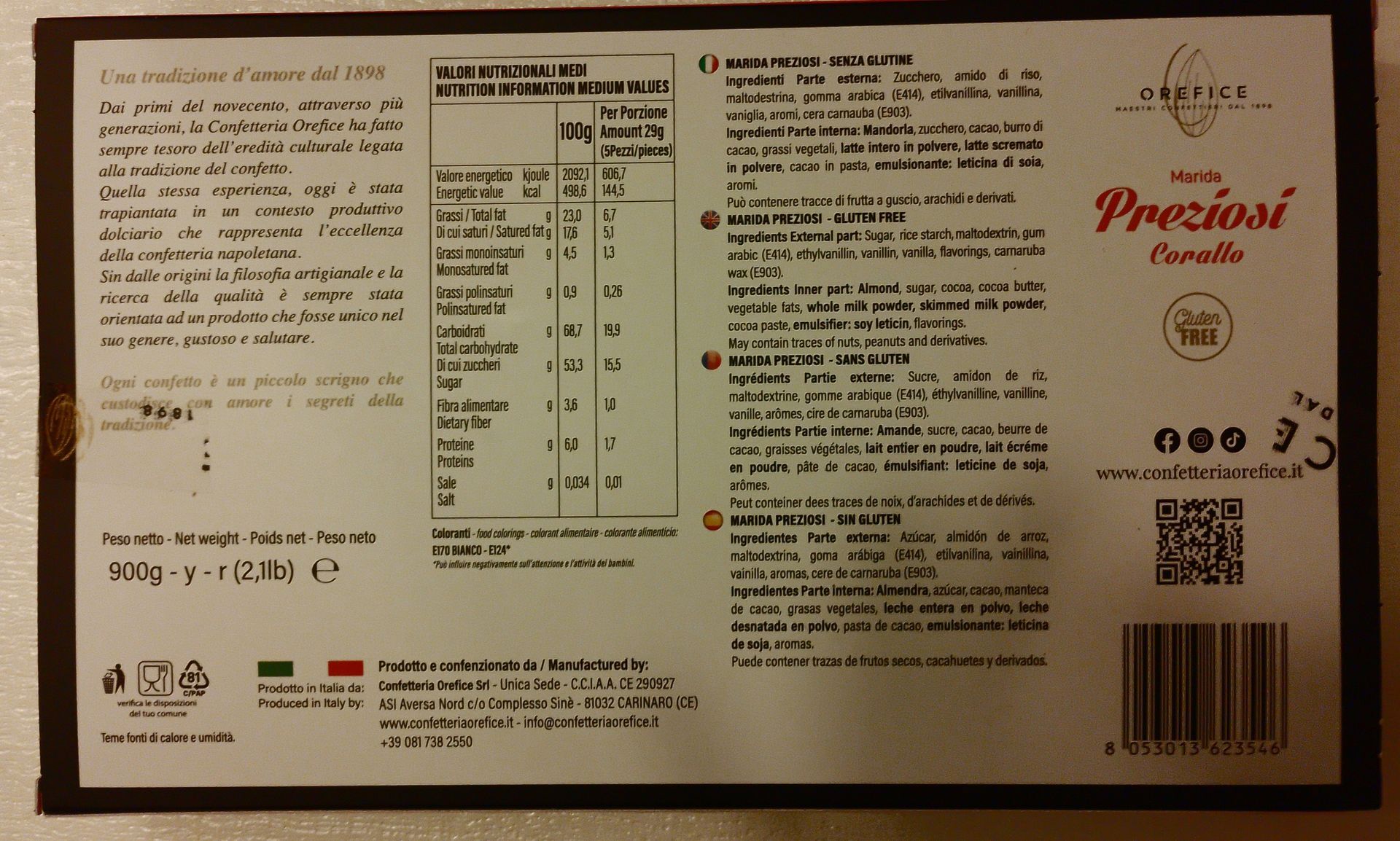 Confetti al cioccolato e mandorla 900g