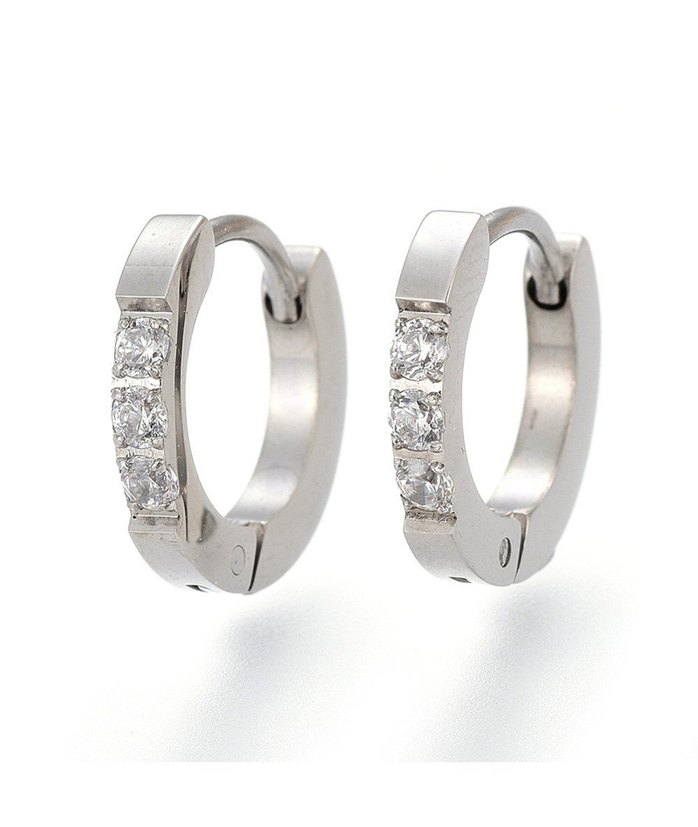 Orecchini cerchi in acciaio inox con zirconi cristal