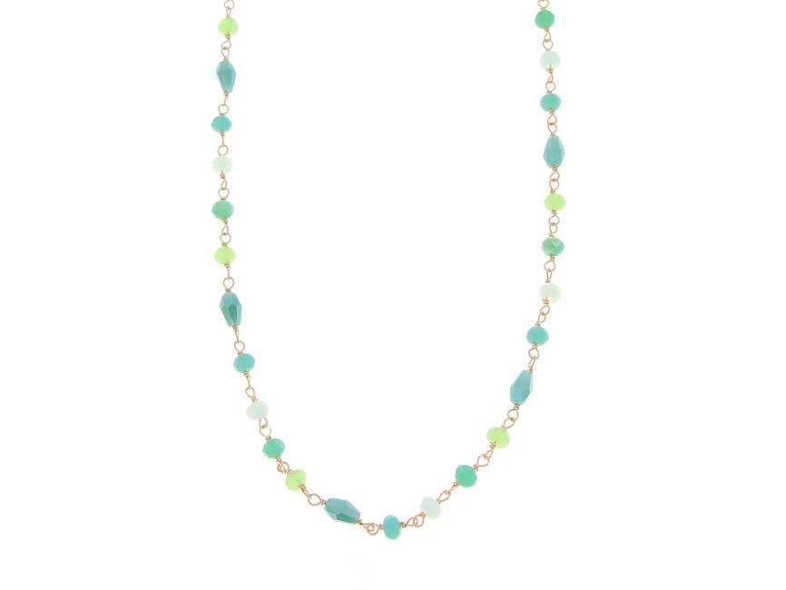 Collana rosario in argento925 rose' cm 38+5