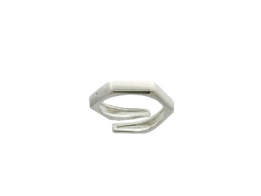 Anello in arg.925 esagonale. Regolabile
