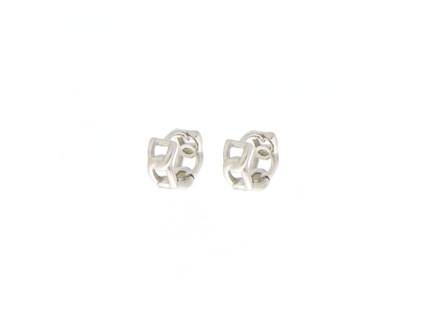 Orecchini in argento 925, scattino (9mm) con grumetta