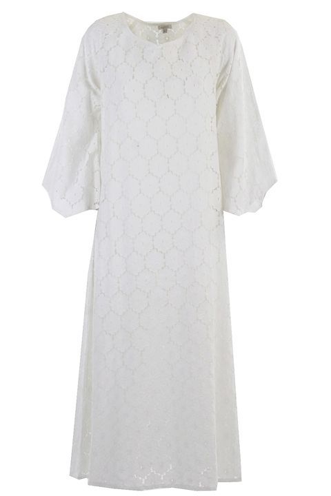 Abito lungo scollo V pizzo margherite Abito lungo scollo V pizzo margherite