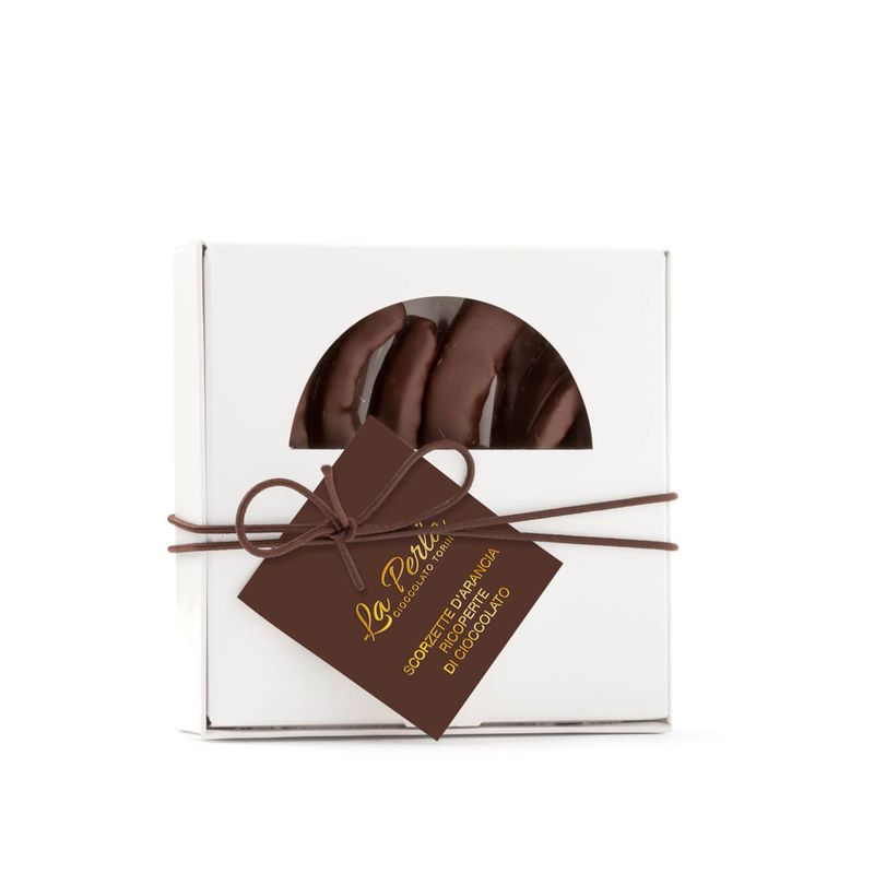 Arancia candita ricoperta di cioccolato fondente 150g