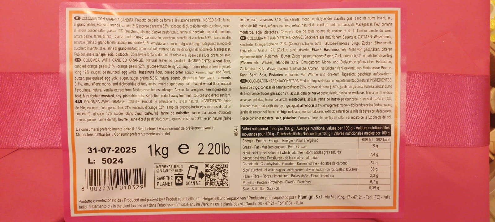 Colomba classica 1 Kg