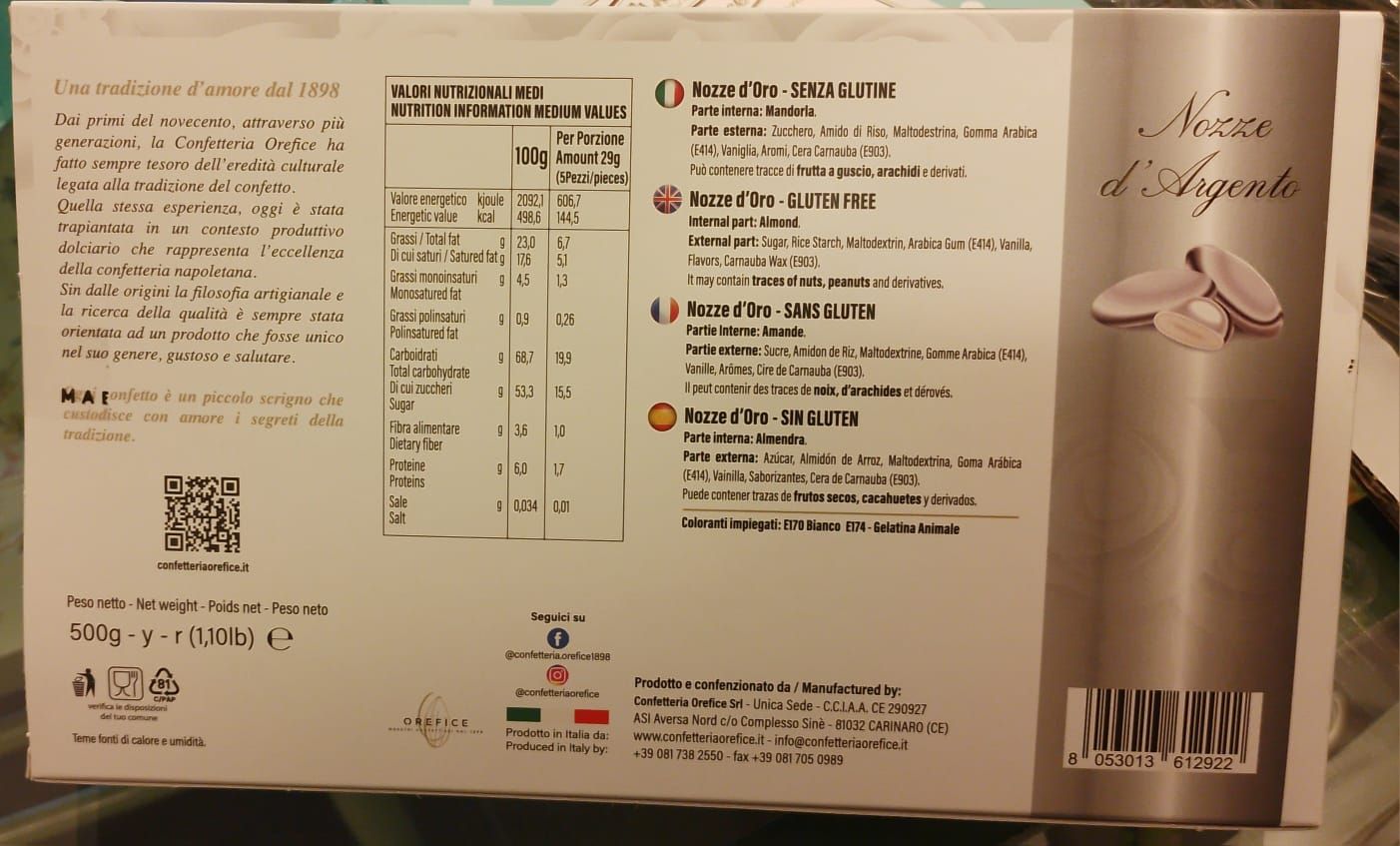 Anniversary argento 500gr  (85pz circa)