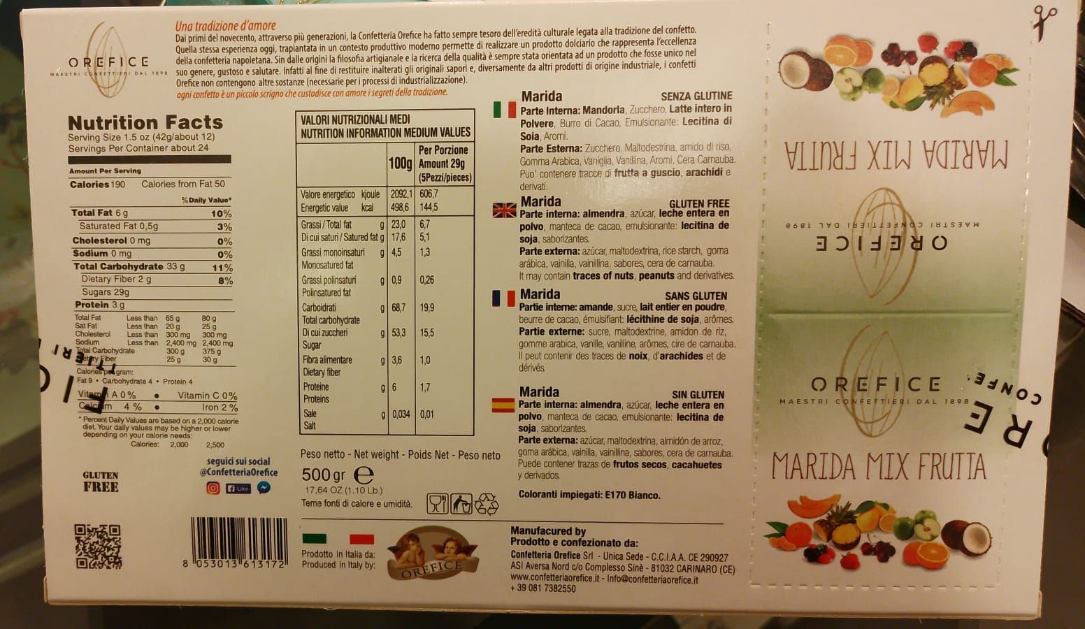 Marida mix frutta 500gr (85pz)