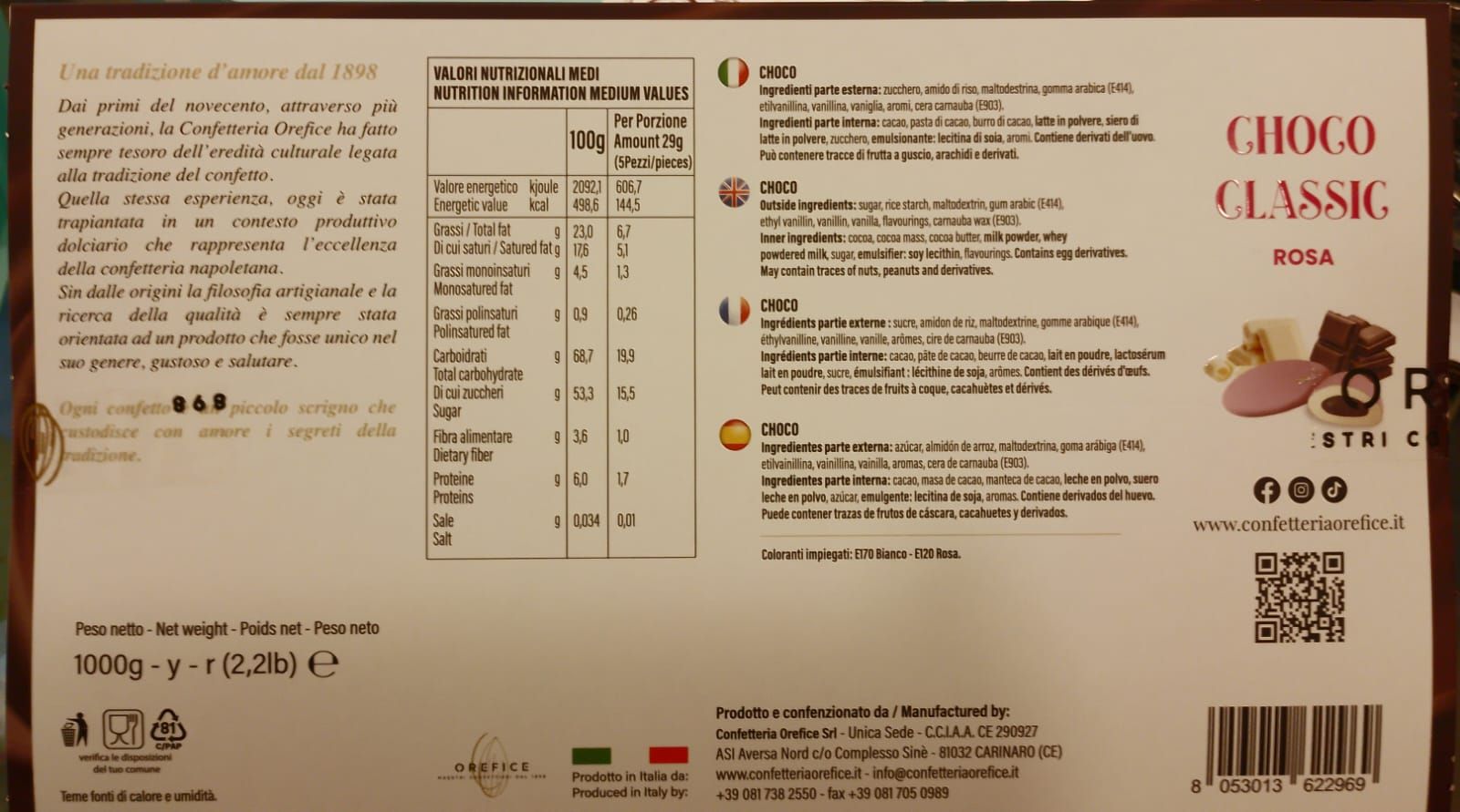 Choco rosa 1kg (200pz)