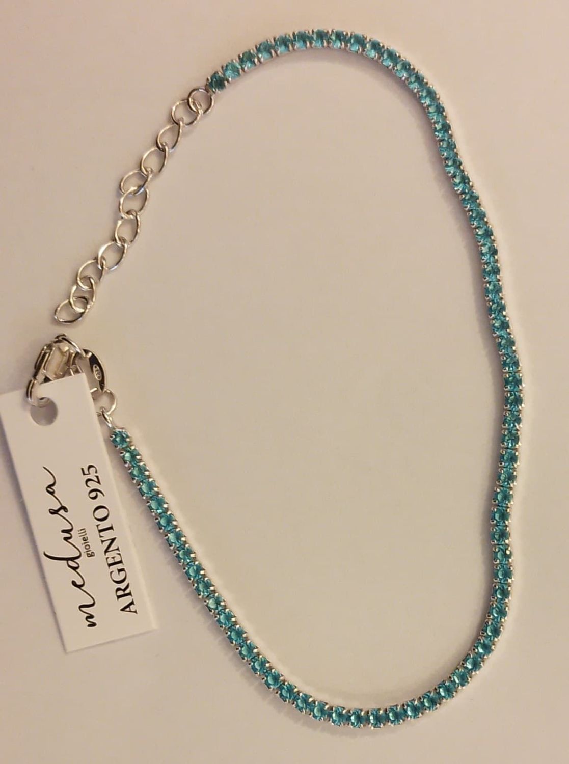 Bracciale tennis in argento 925 c/zirconi 4 griffe diametro 1,5 mm. Cm 16+3