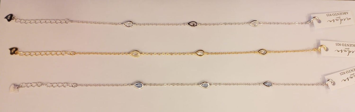 Bracciali in argento 925 c/zirconi colori ass