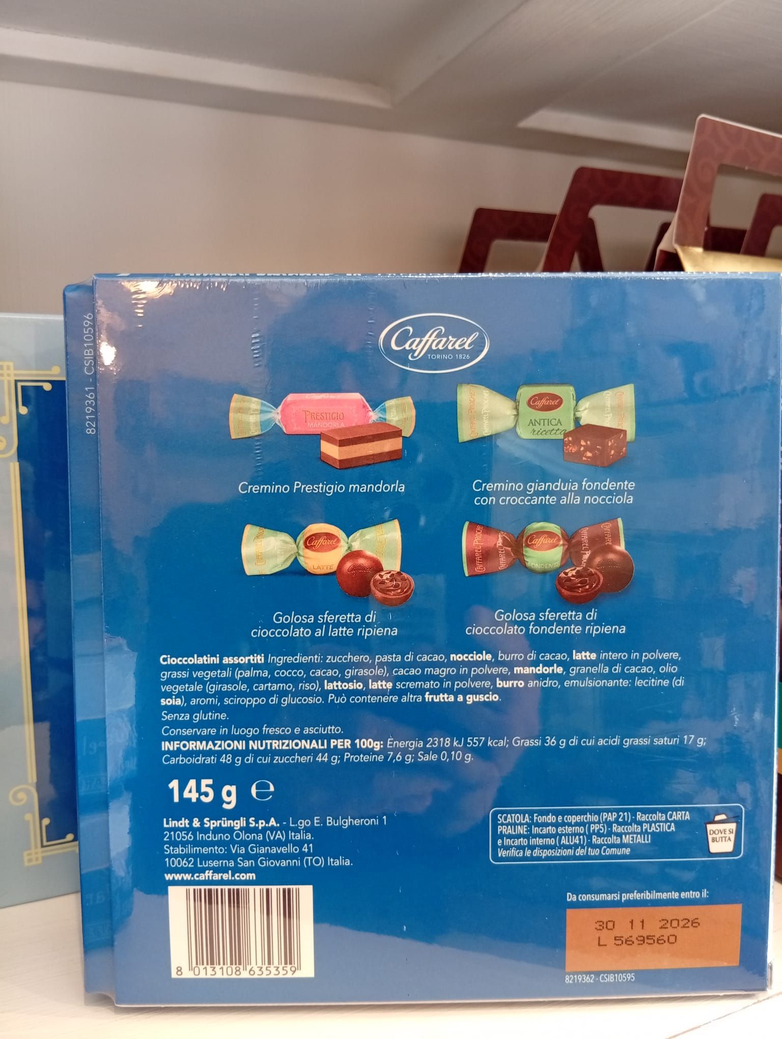 Scatola cioccolatini assortiti