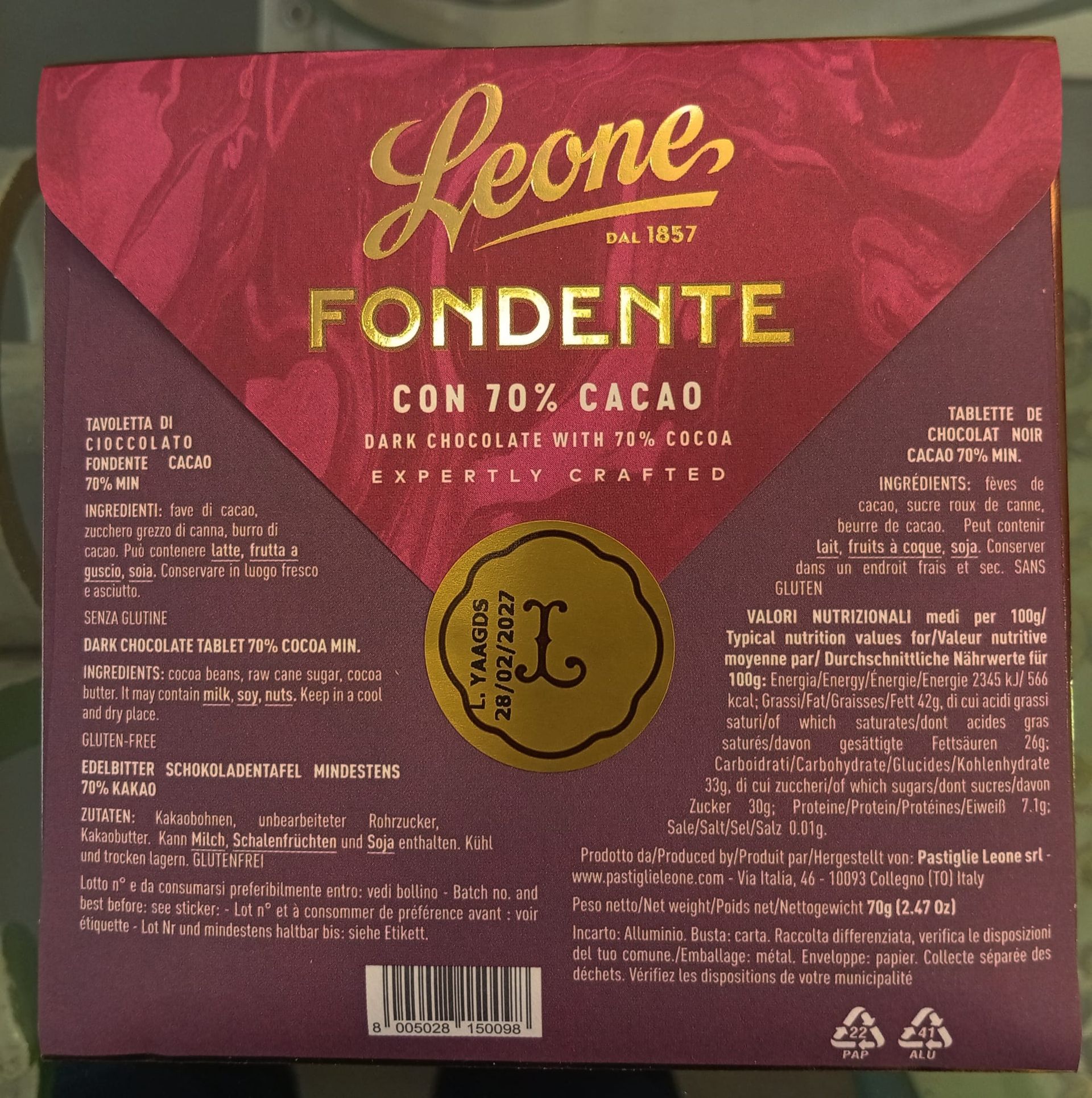 Grezzo fondente 70%