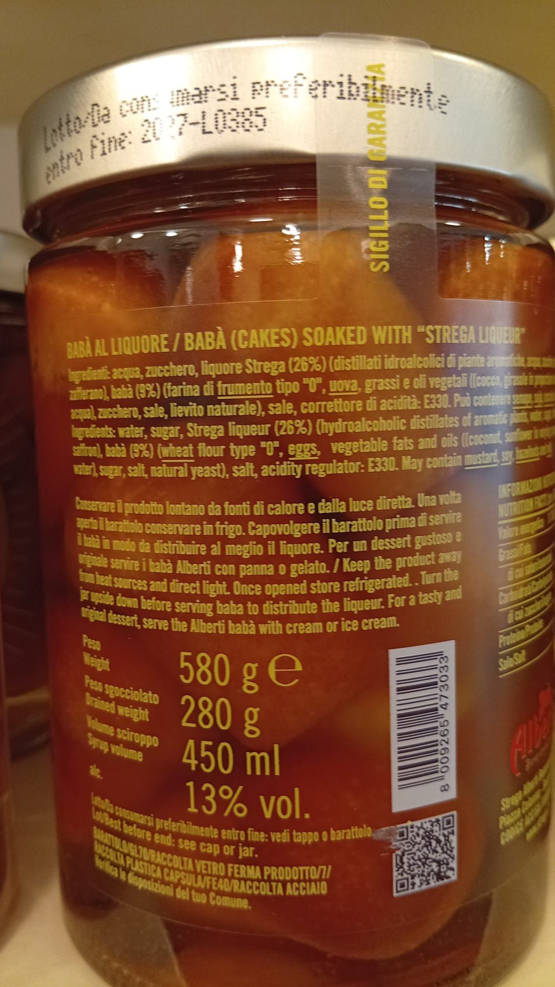 Baba' Strega 580g