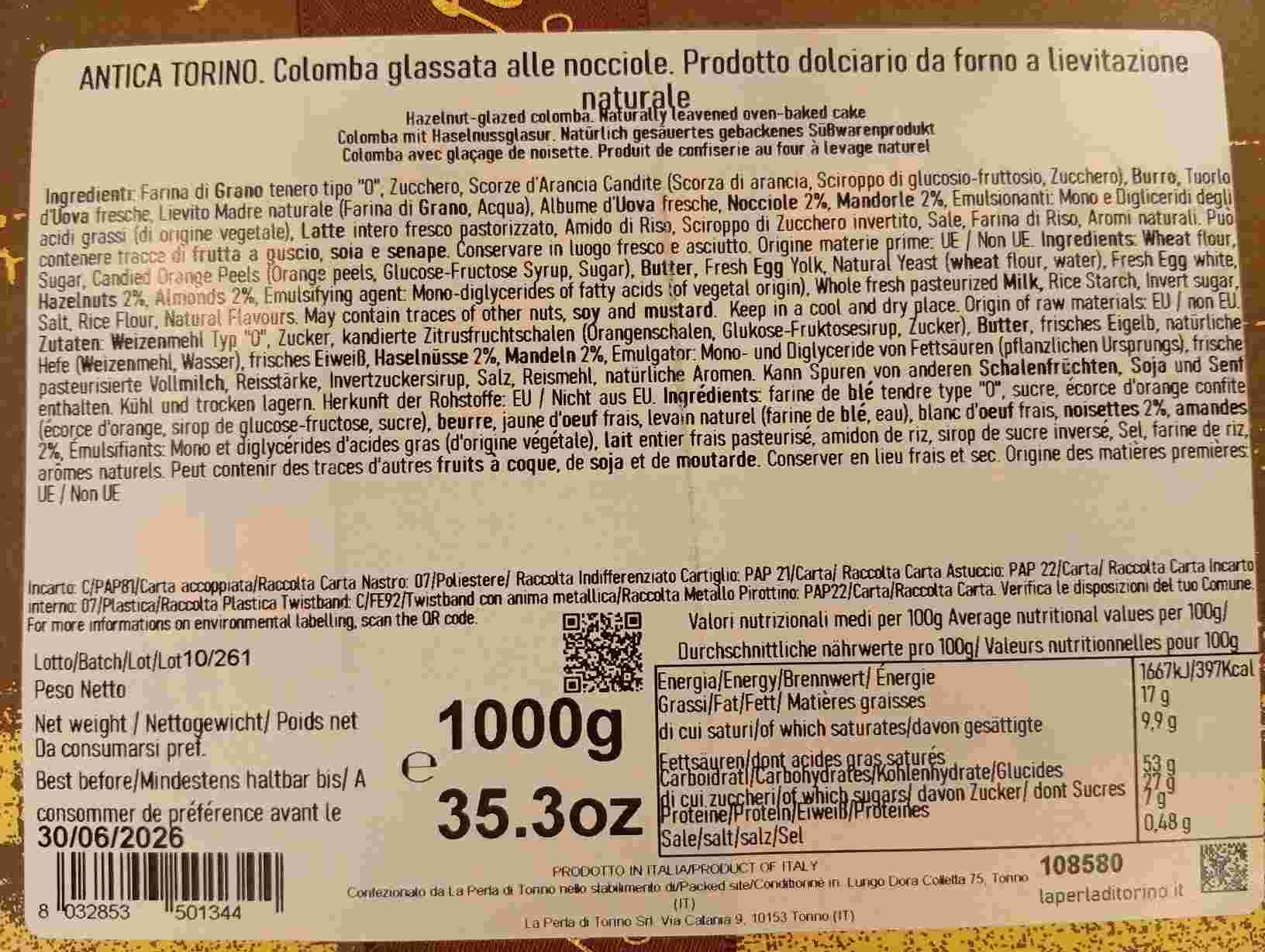 Colomba classica 1kg