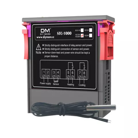 Temperature Control With NTC Sensor STC-1000 Digital LCD Display AC 110-220V 10A