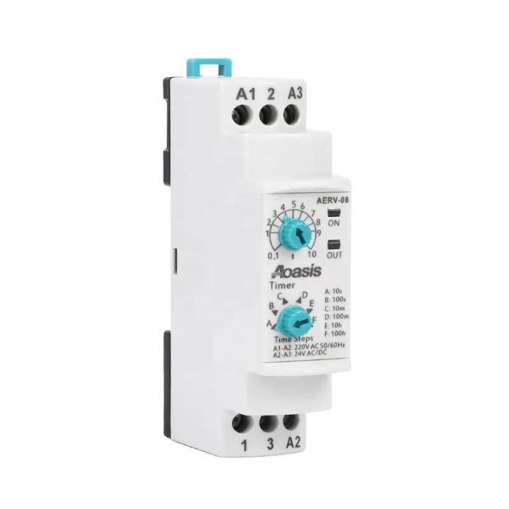 Timer A ERV-08 220V Multifunction Timer 0.1s 100 Hours Time Delay Relay Industrial Residential Use 24VDC Voltage Protective Switch