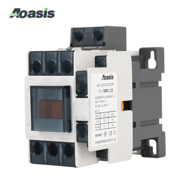 SMC-22 22A AC3 110V AC Contactor 3-Pole Magnetic 220V Electrical Contactor Main Circuit Rating 380V
