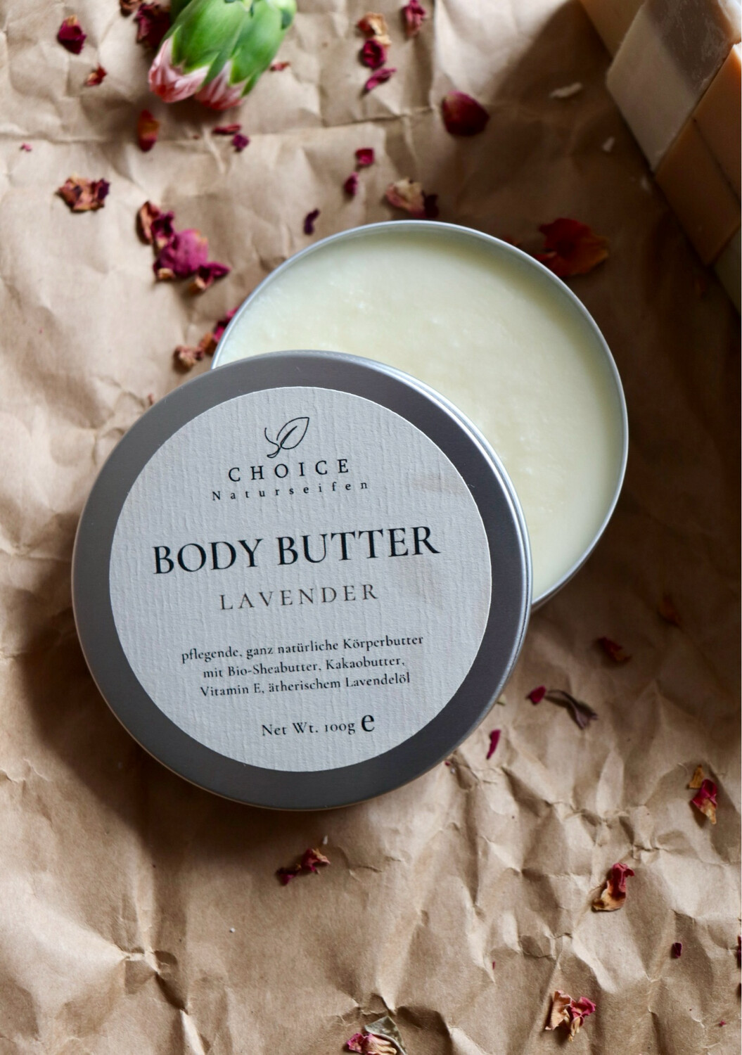 Körperbutter kaufen. Body Butter für trockene Haut, Körperbutter Lavendel.