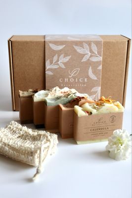 Geschenkset mit Naturseifen. Nachhaltiges Geschenk. Handgemache Naturseifen verschenken. Naturseifen handgemacht