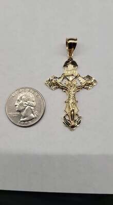 14K 2.25&quot; INRI CRUCIFIX CROSS