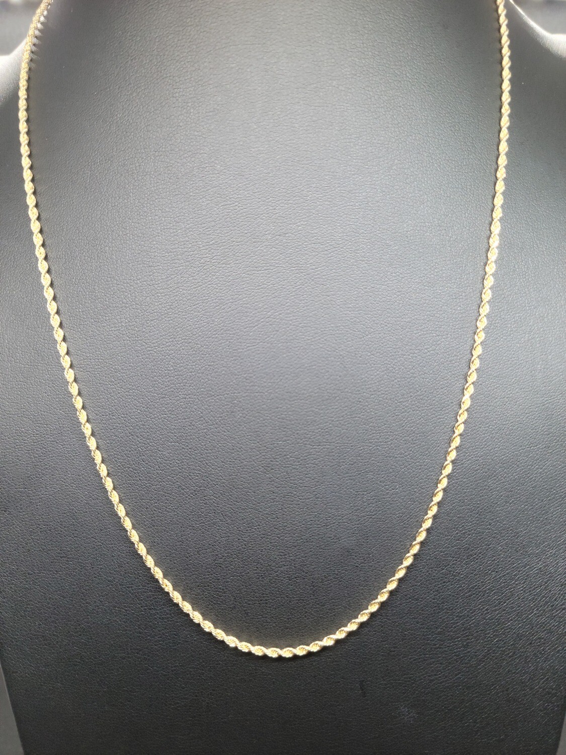 14K 2MM DIAMOND CUT ROPE CHAIN