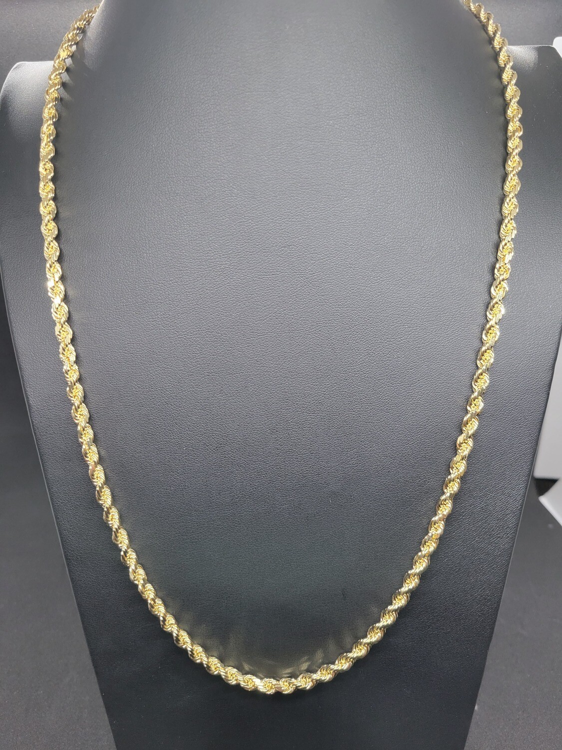 14K 5MM DIAMOND CUT ROPE CHAIN