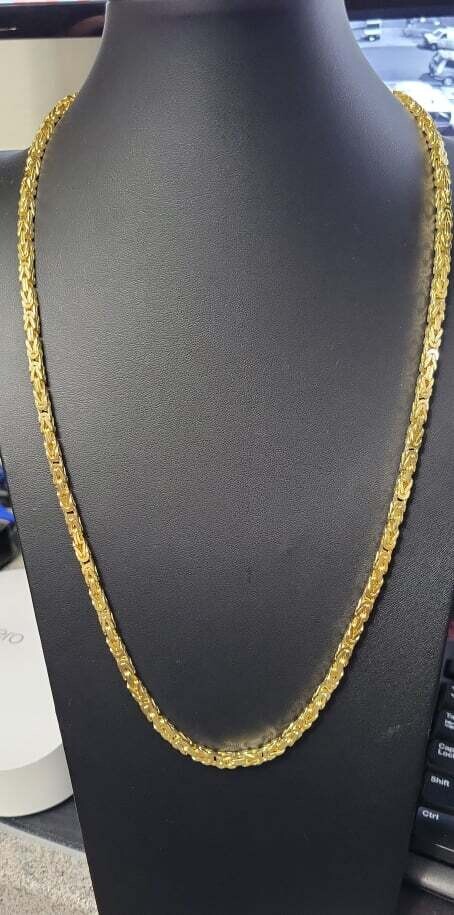 14K 4MM BYZANTINE