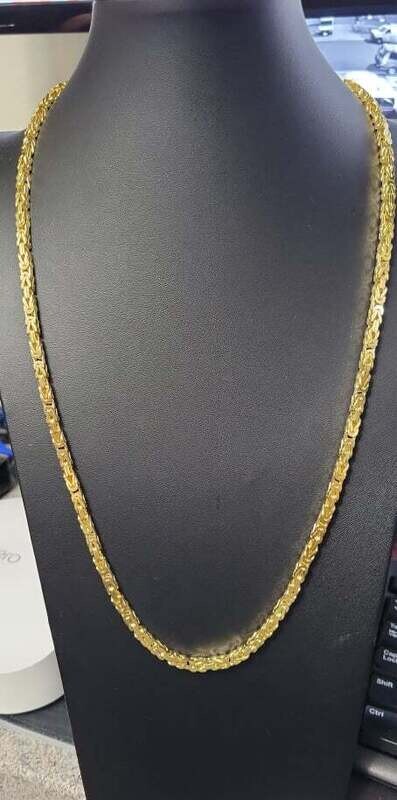 14K 4MM BYZANTINE