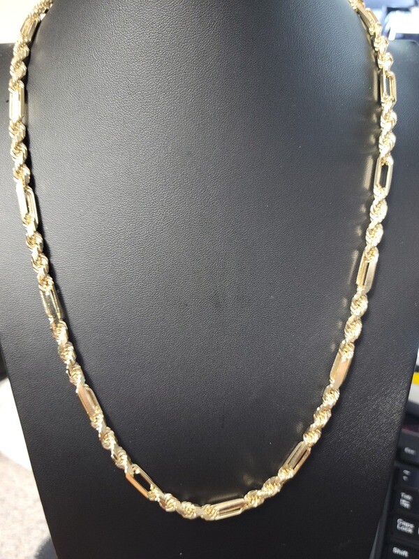 14K 6MM FIGAROPE CHAIN