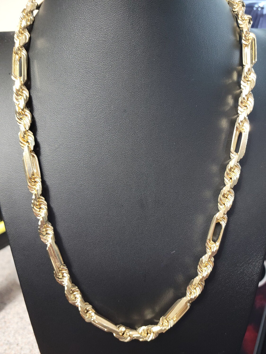 14K 8MM FIGAROPE CHAIN