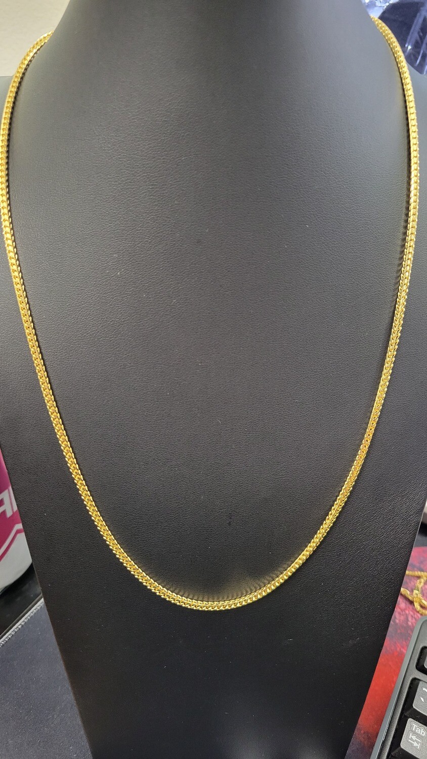 14K 2.5MM FRANCO CHAIN (22K PLATING)