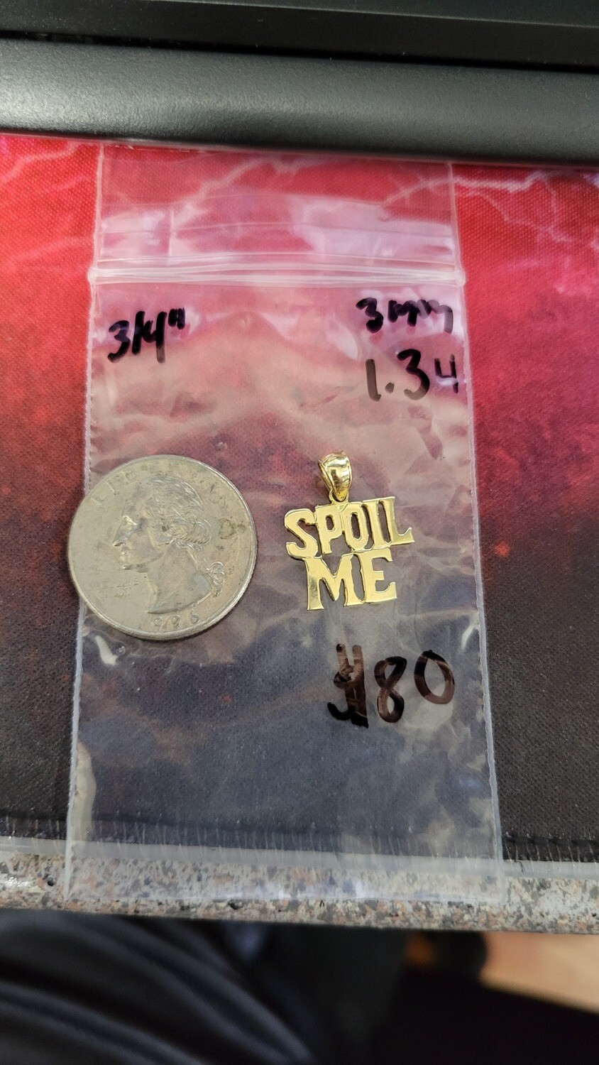 14K 3/4&quot; SPOIL ME PENDANT