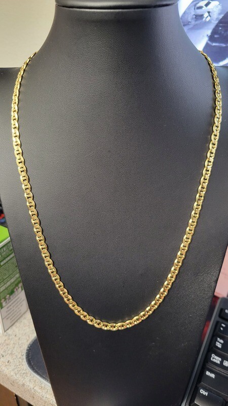 14K 5MM &amp; 6MM &quot;GUCCI&quot; CONCAVE MARINER